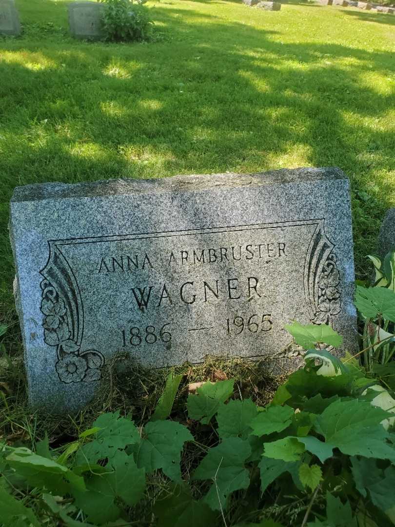 Anna Armbruster Wagner's grave. Photo 3