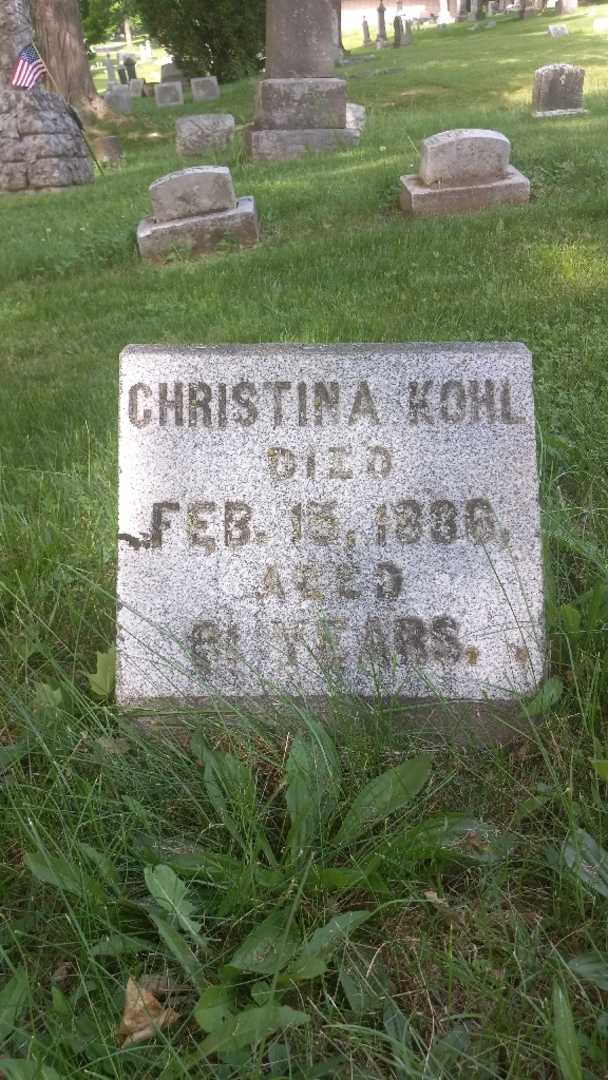 Christina Kohl's grave. Photo 4