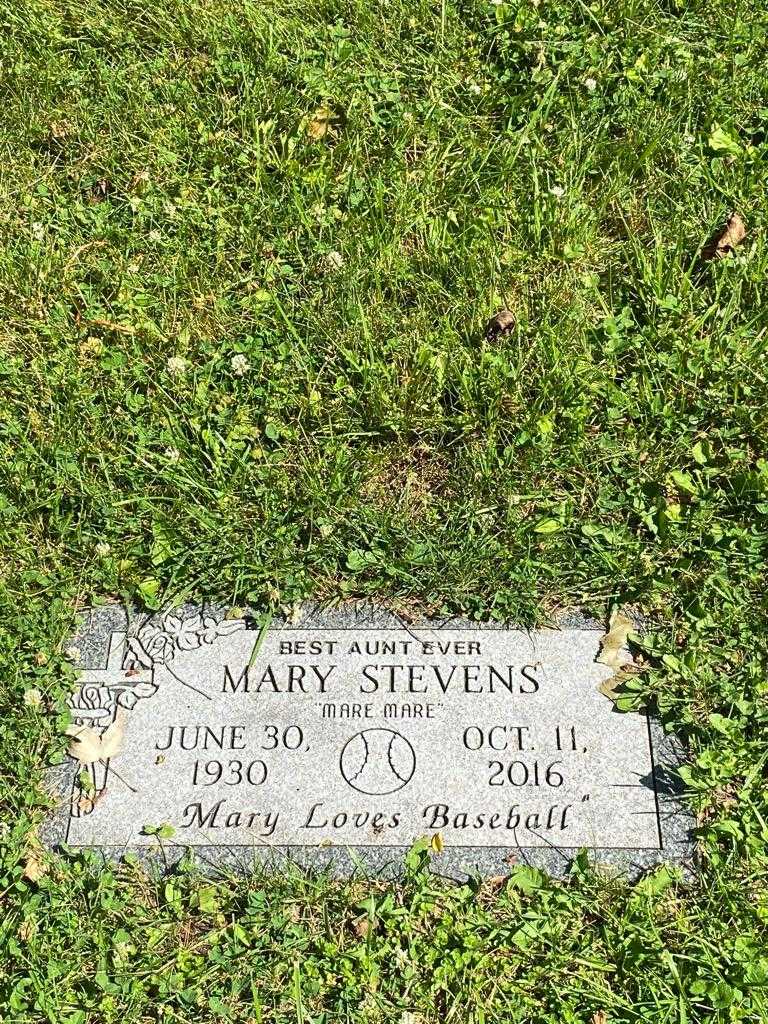 Mary "Mare Mare" Stevens's grave. Photo 3