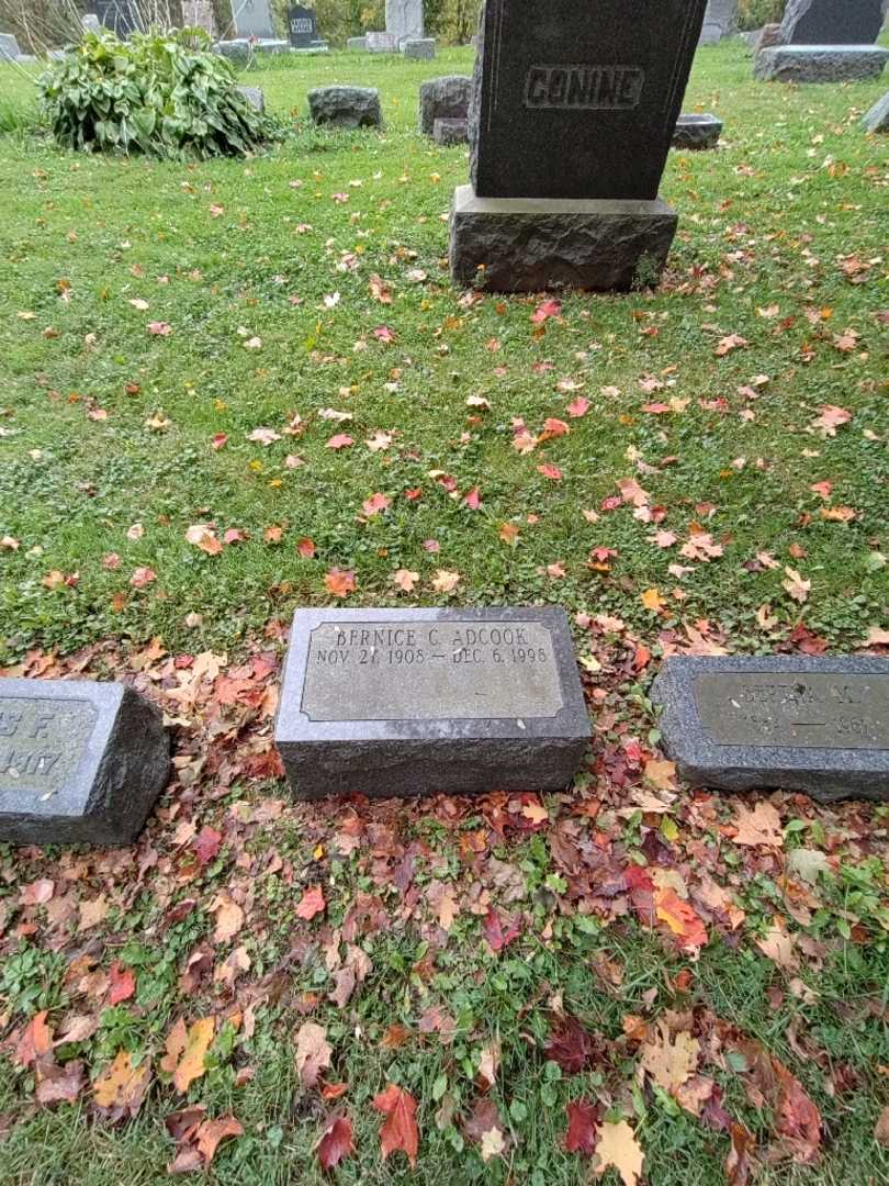 Bernice C. Adcook's grave. Photo 2