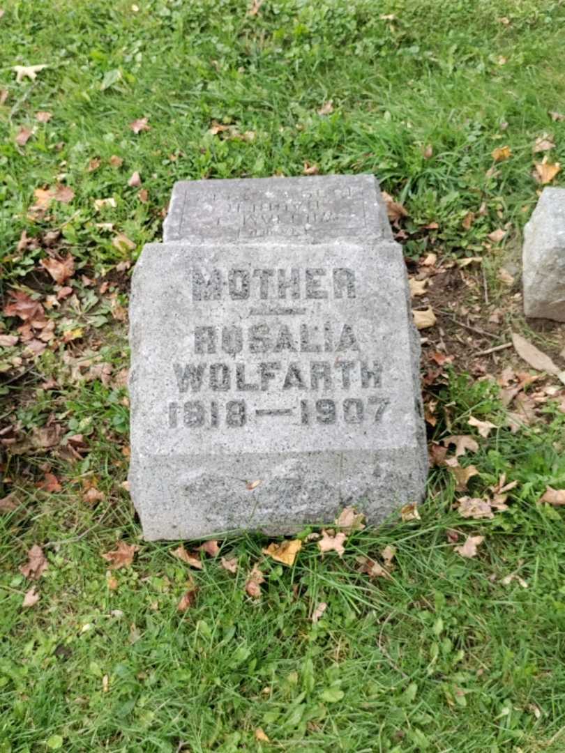 Rosalia Wolfarth's grave. Photo 2