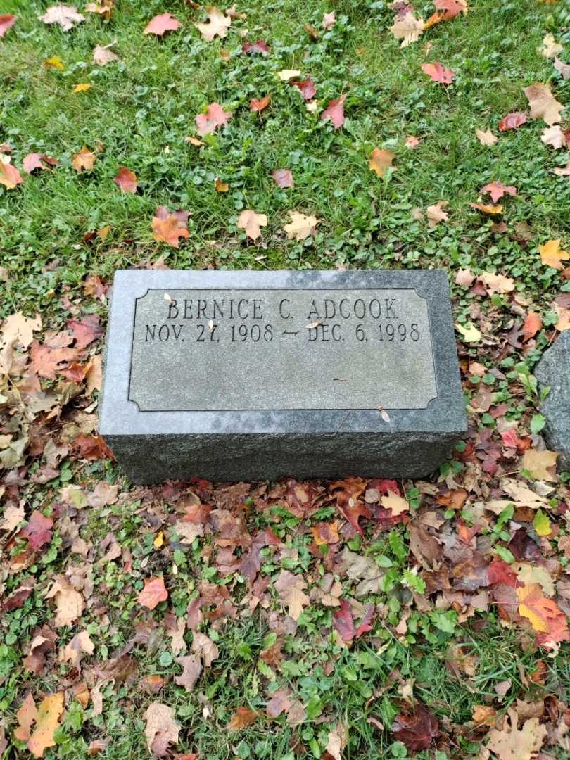 Bernice C. Adcook's grave. Photo 3