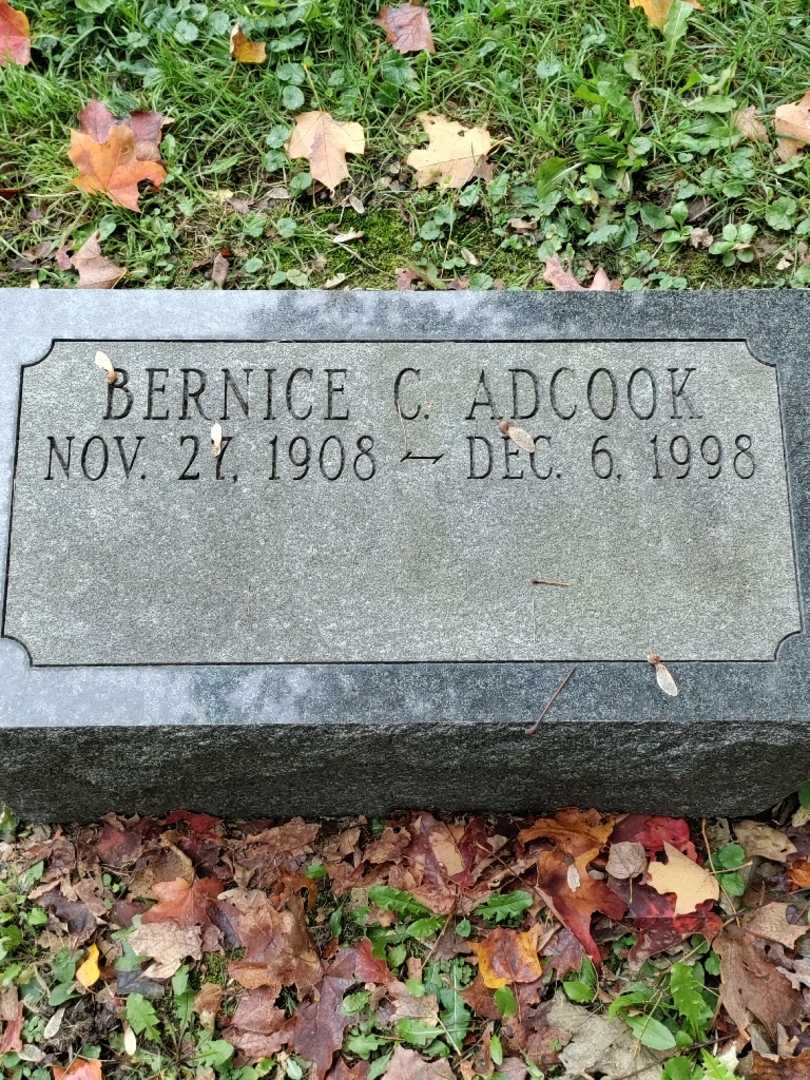 Bernice C. Adcook's grave. Photo 4