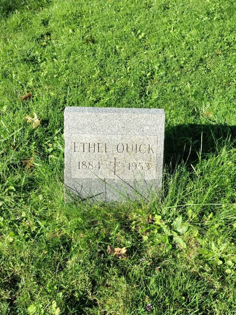 Ethel Quick's grave. Photo 3