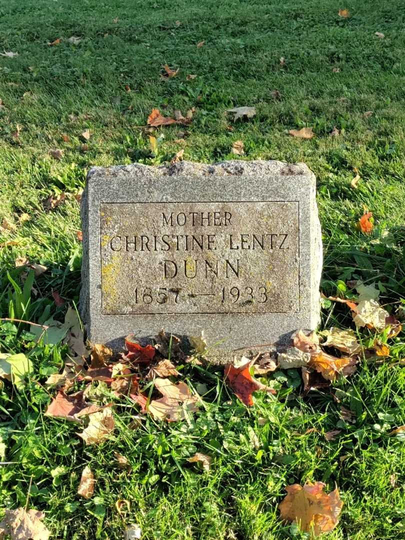 Christine Lentz Dunn's grave. Photo 3