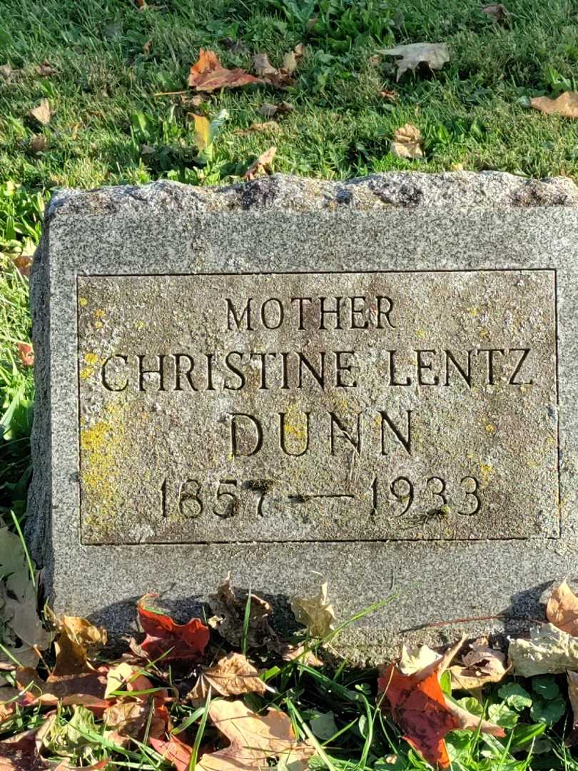 Christine Lentz Dunn's grave. Photo 4