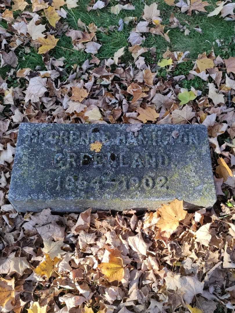 Florence Hamilton Greenland's grave. Photo 3