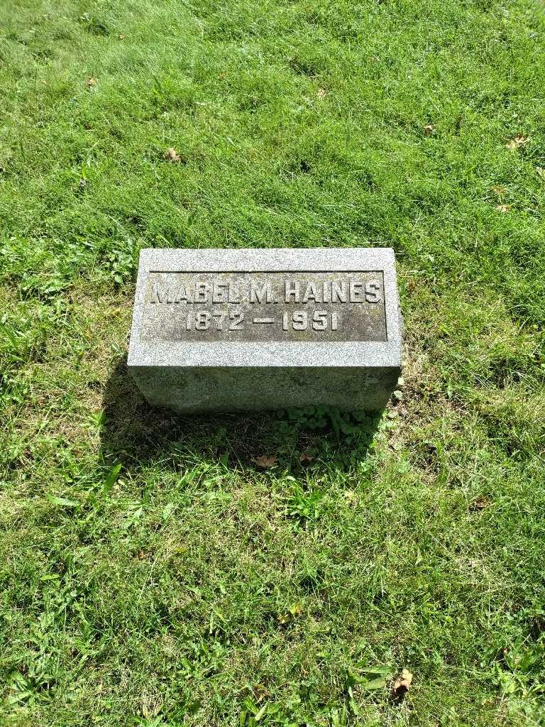 Mabel M. Haines's grave. Photo 3