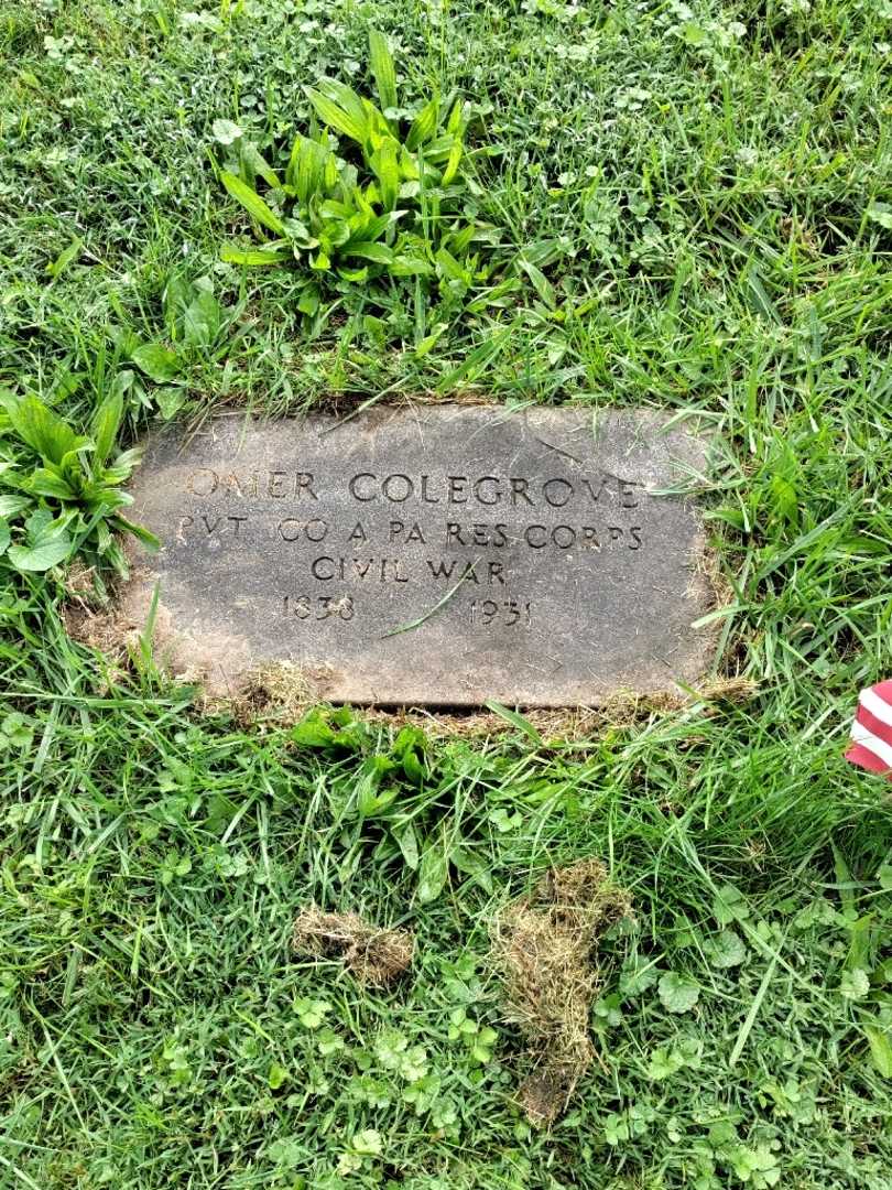 Omer Colegrove's grave. Photo 2