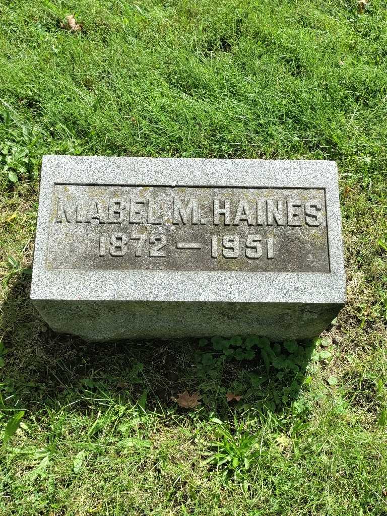 Mabel M. Haines's grave. Photo 3