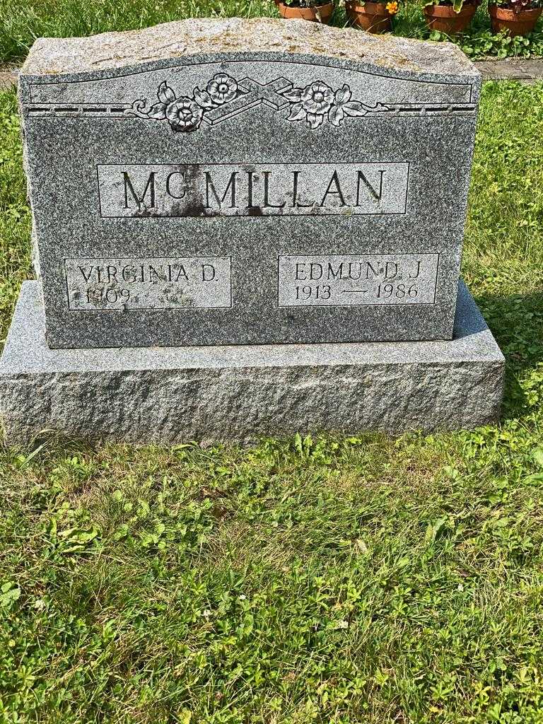 Virginia D. McMillan's grave. Photo 1