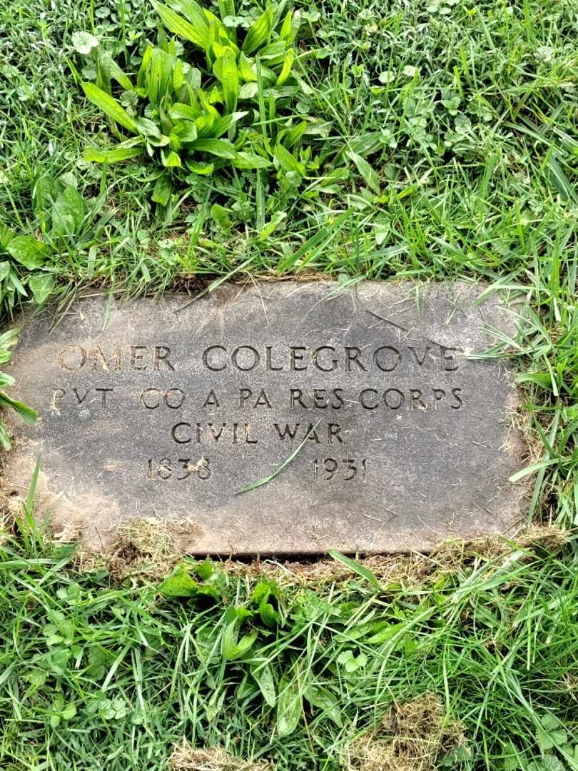 Omer Colegrove's grave. Photo 3