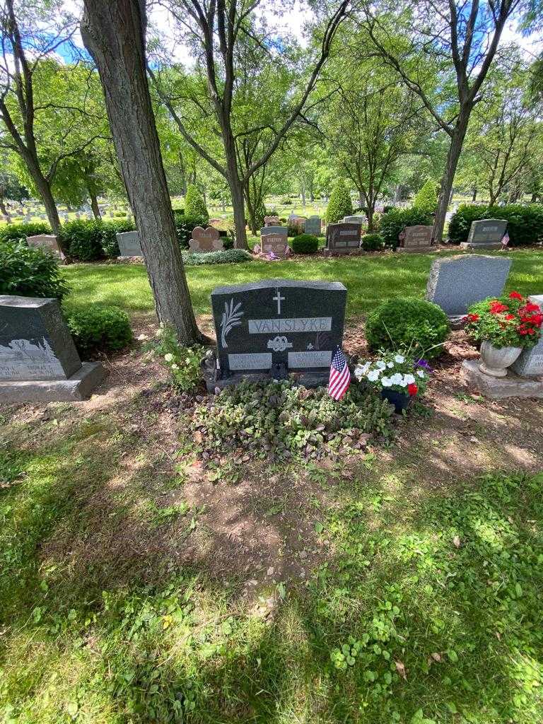 Donald C. Van Slyke's grave. Photo 1