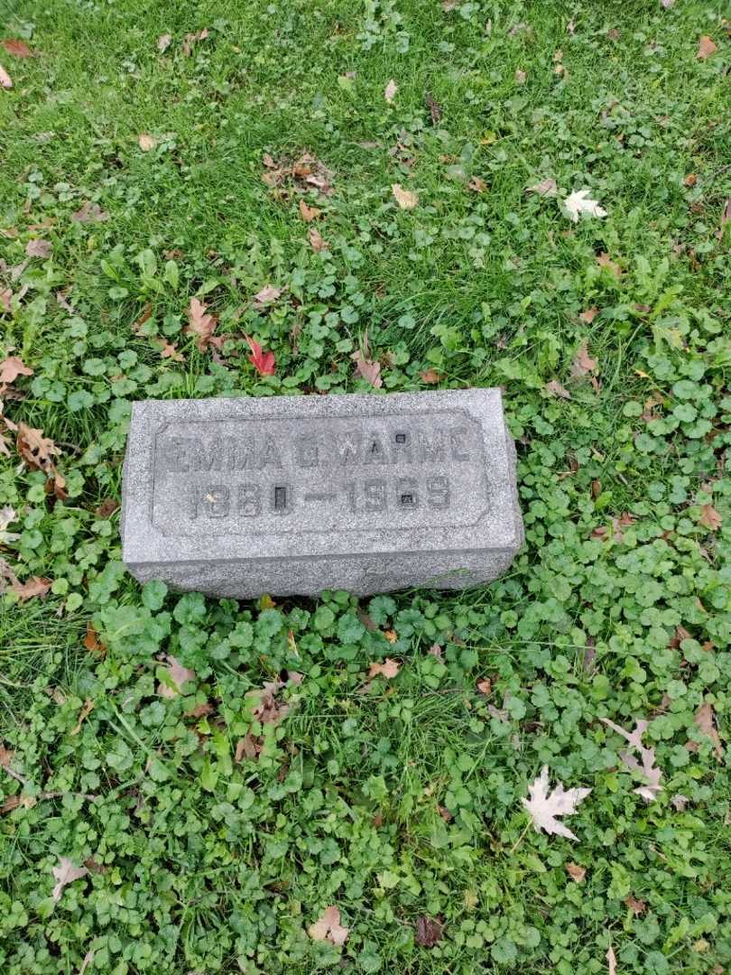 Emma Goldacker Warme's grave. Photo 2