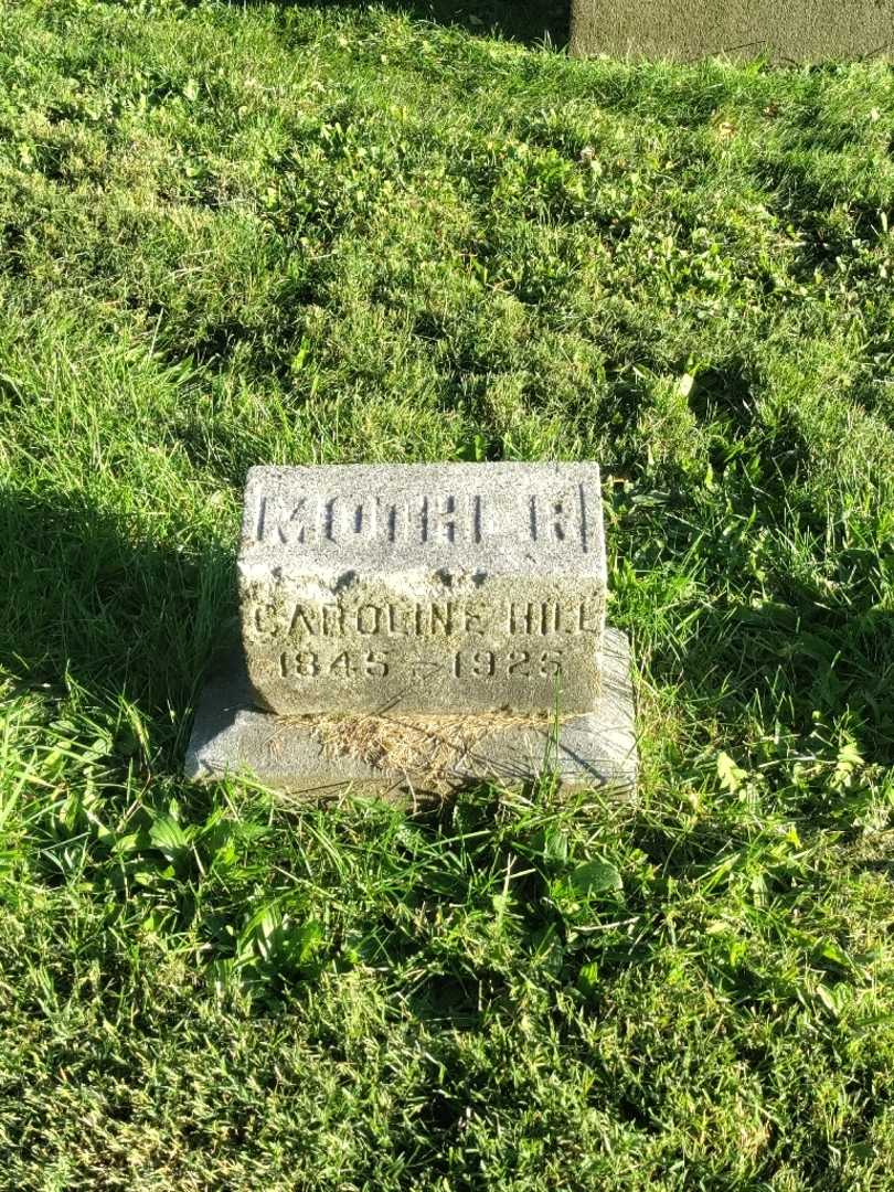 Caroline Hill's grave. Photo 2