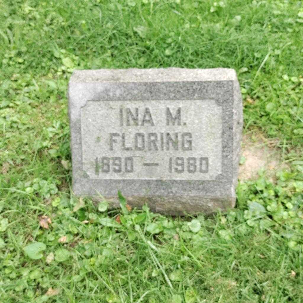 Ina M. Floring's grave. Photo 4