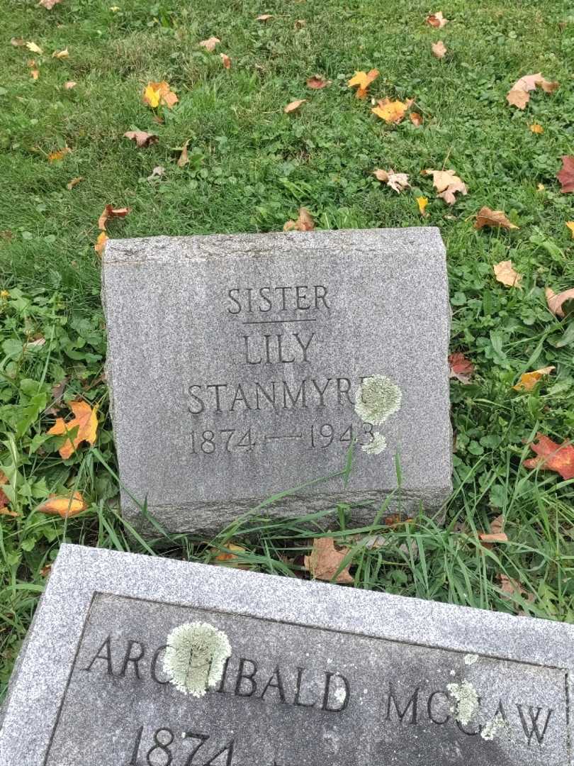Lily Stanmyre's grave. Photo 2