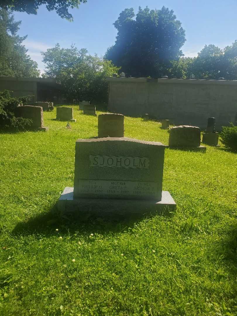 Phillip O. Sjoholm's grave. Photo 2