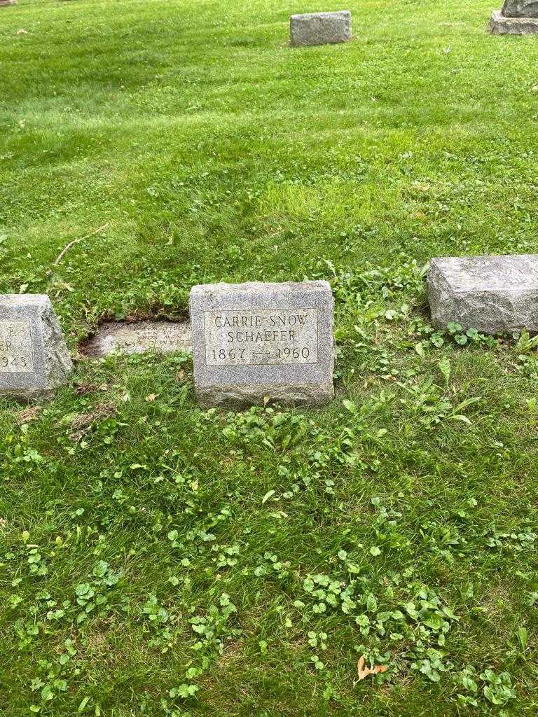 Carrie Snow Schaefer's grave. Photo 2