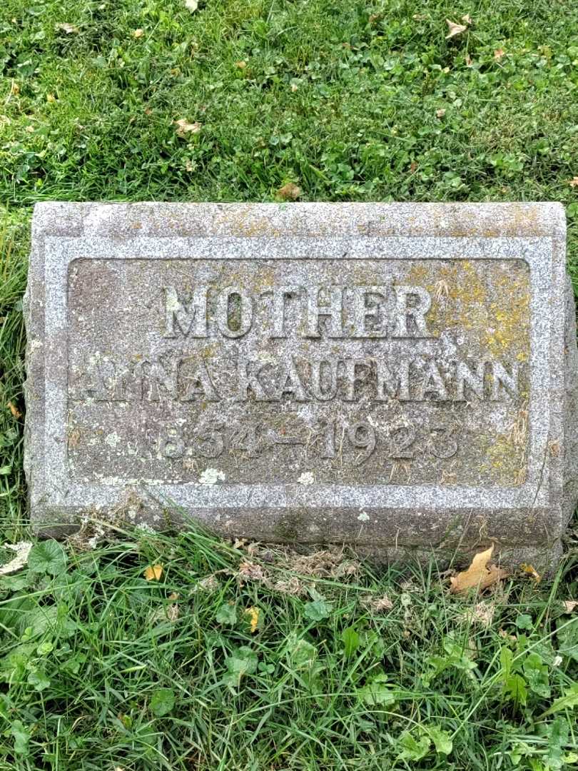 Anna Kaufmann's grave. Photo 3