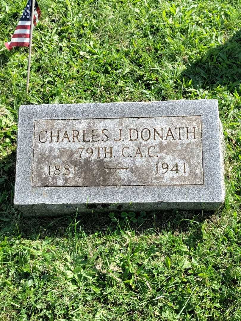 Charles J. Donath's grave. Photo 3
