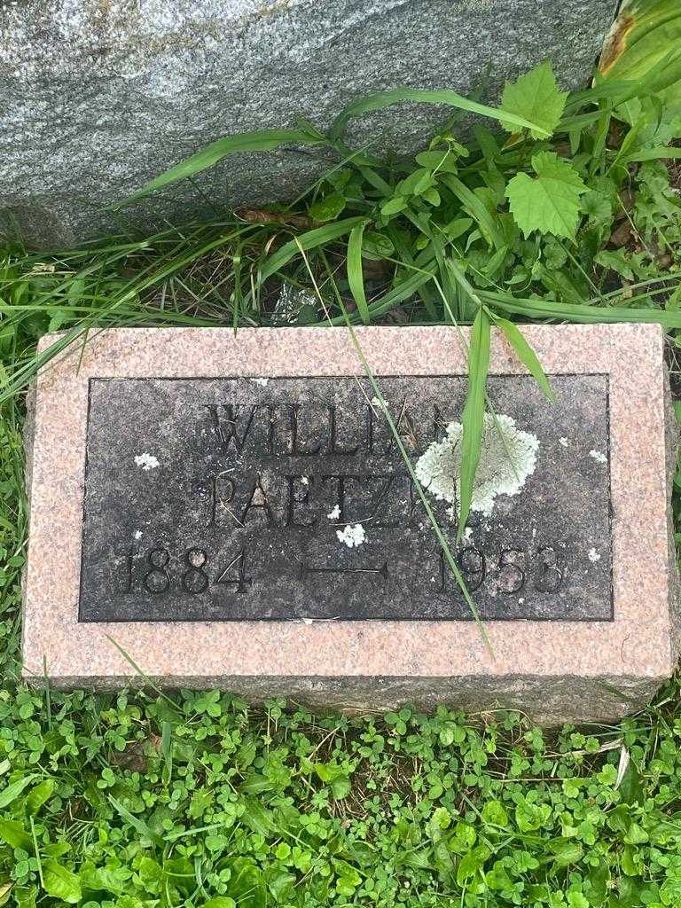 William Paetzke's grave. Photo 3