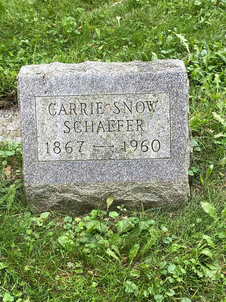 Carrie Snow Schaefer's grave. Photo 3