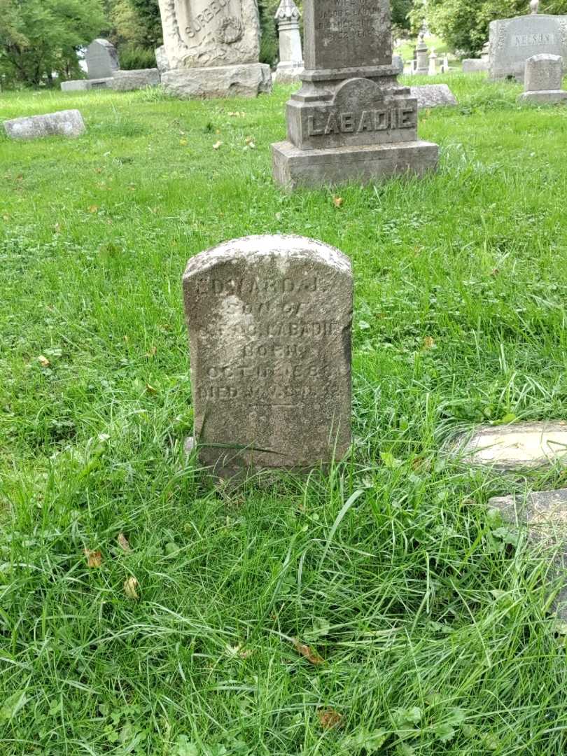 Edward John Labadie's grave. Photo 2