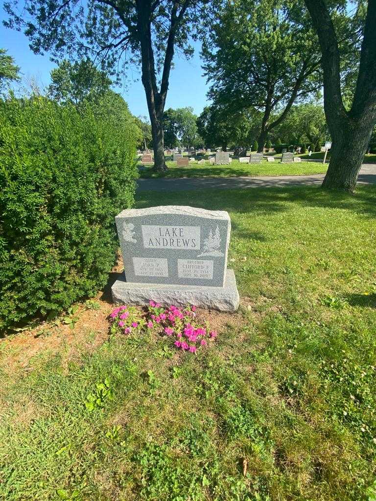 Clifford F. Lake Andrews's grave. Photo 1