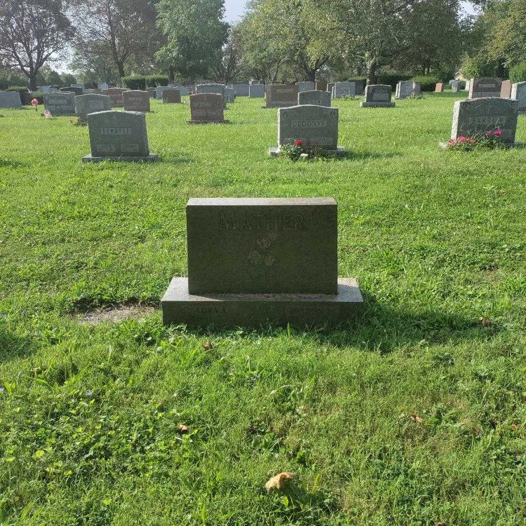 Lora A. Mather's grave. Photo 1