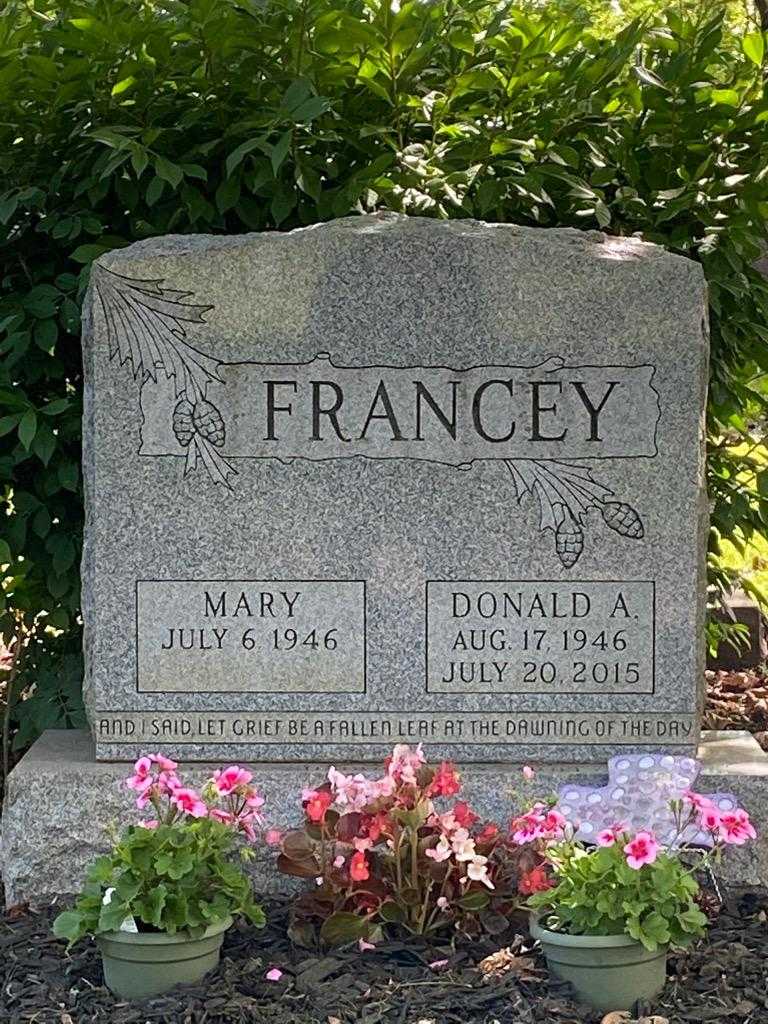 Donald A. Francey's grave. Photo 1