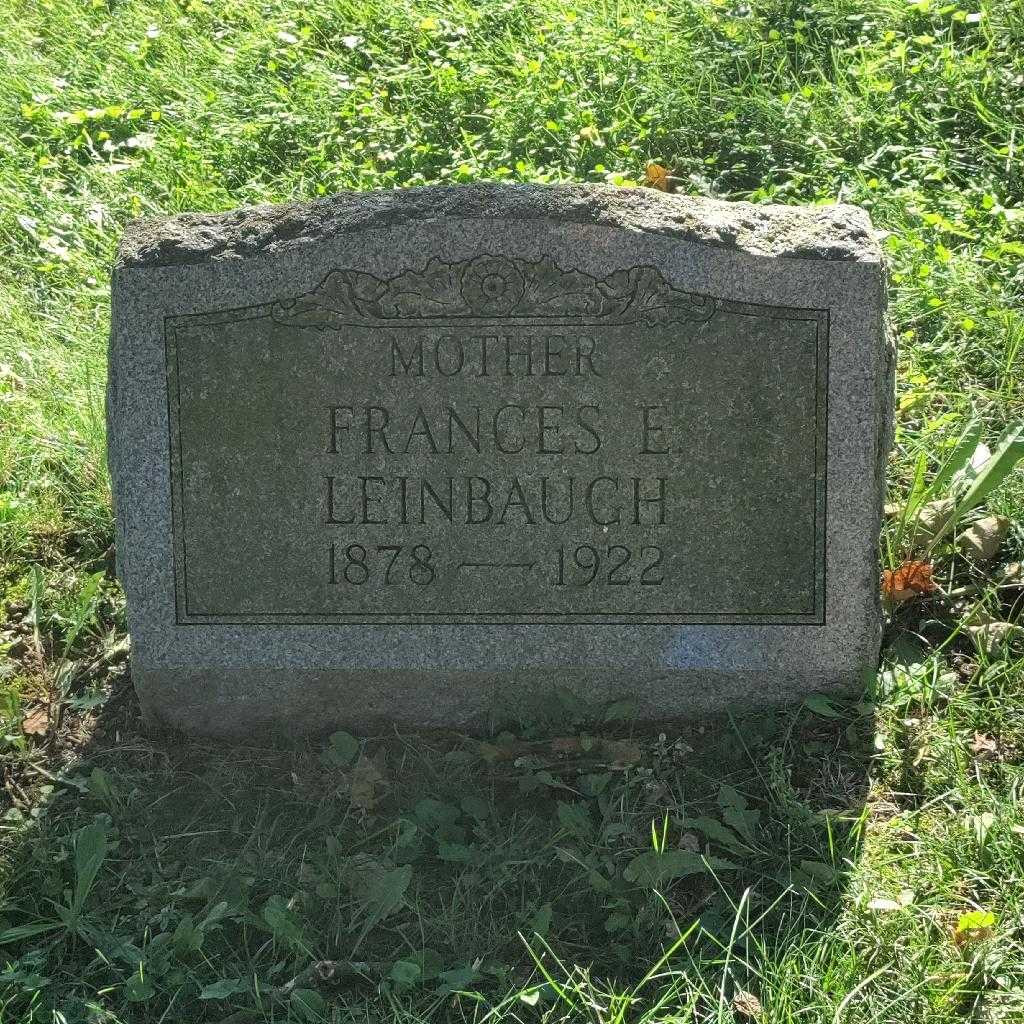 Frances E. Leinbaugh's grave. Photo 1