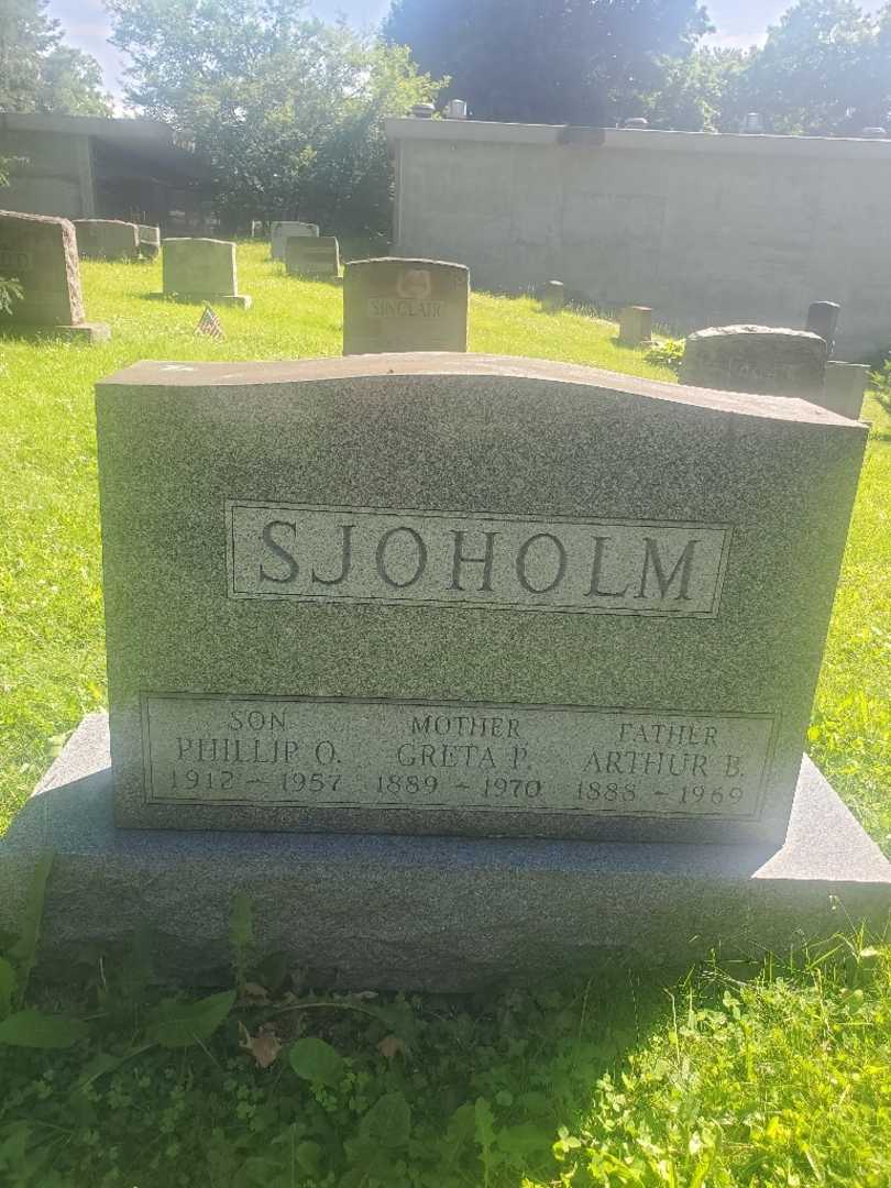 Phillip O. Sjoholm's grave. Photo 3