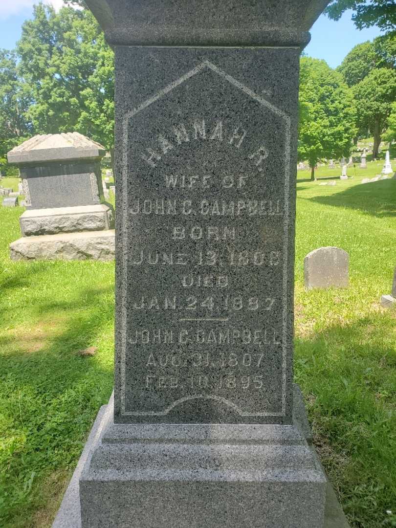 Hannah R. Campbell's grave. Photo 1