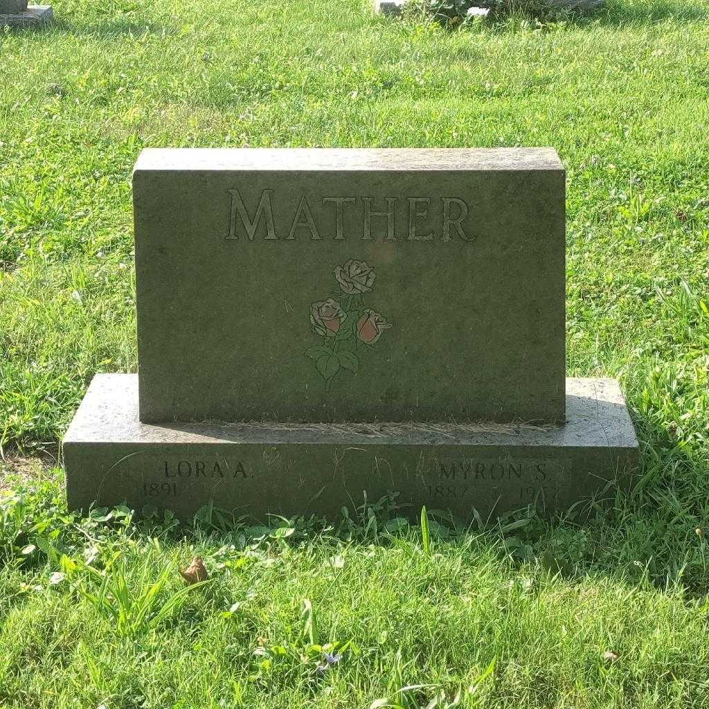 Lora A. Mather's grave. Photo 2