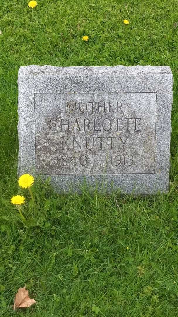 Charlotte Knutty's grave. Photo 3
