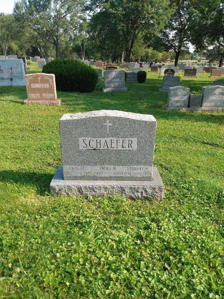 Carl Ott Schaefer's grave. Photo 1