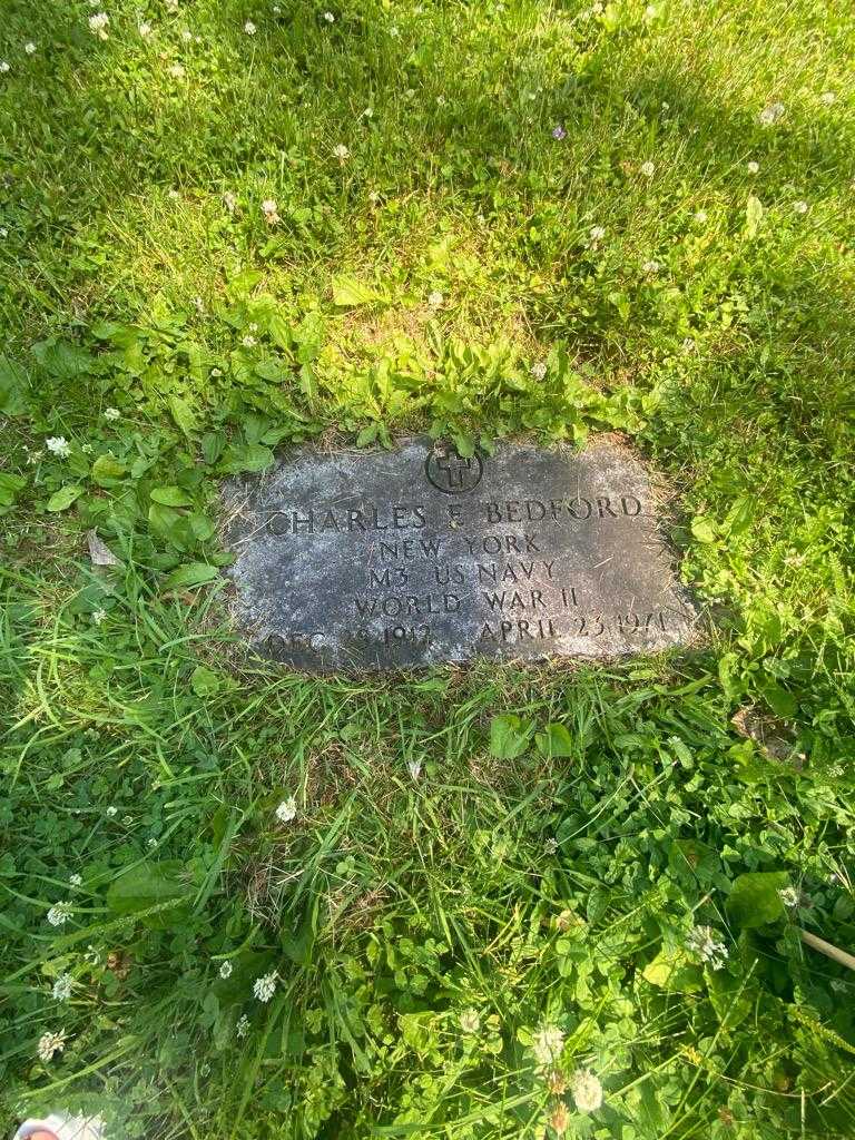 Charles E. Bedford's grave. Photo 1