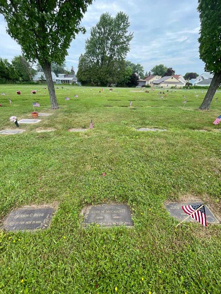 Alice M. McCauliffe's grave. Photo 1