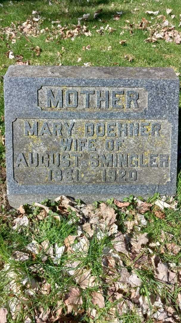 Mary Doehner Smingler's grave. Photo 3