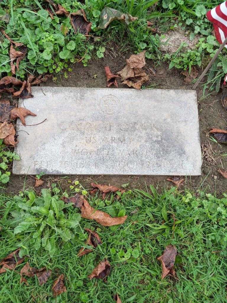 Clyde J. Quick's grave. Photo 2