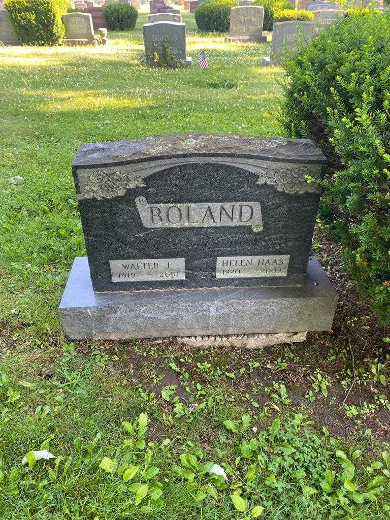 Helen Boland Haas's grave. Photo 2