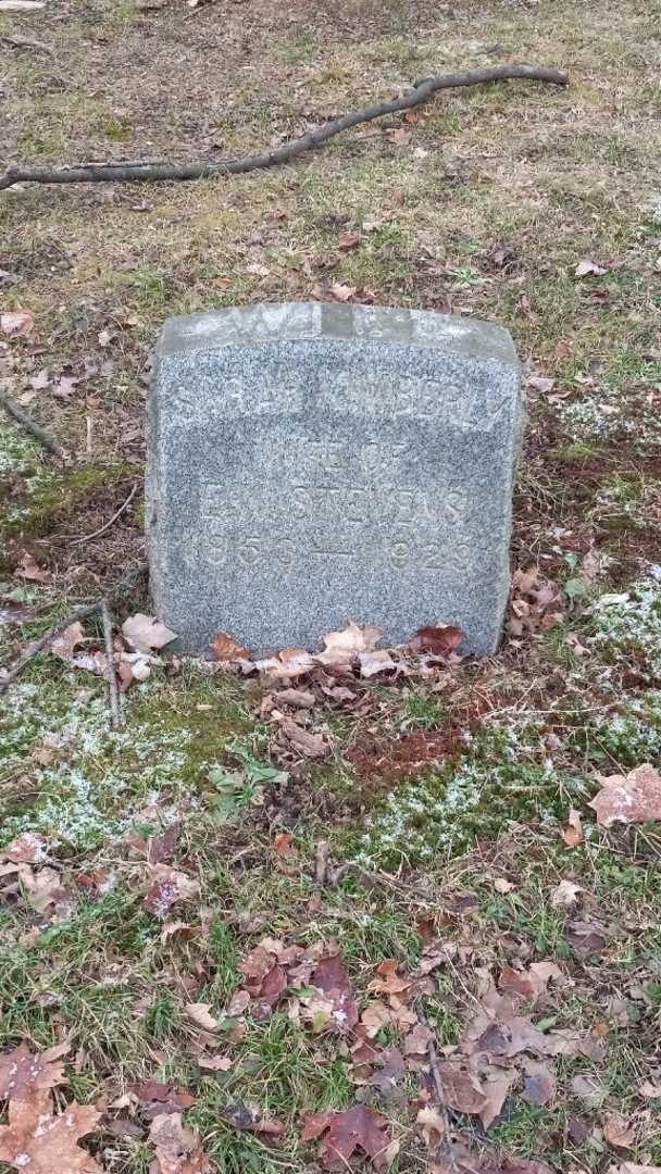 Sarah J. Stevens Kimberly's grave. Photo 3