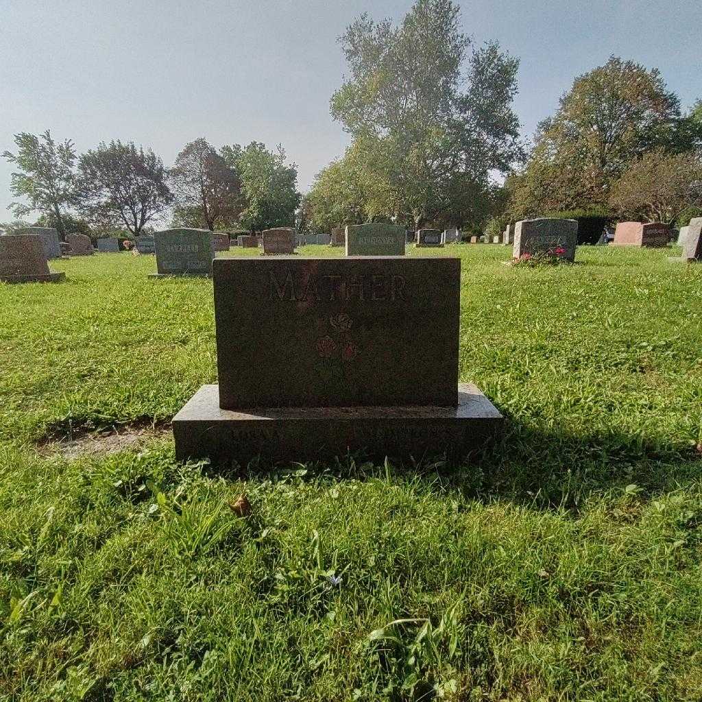 Lora A. Mather's grave. Photo 4