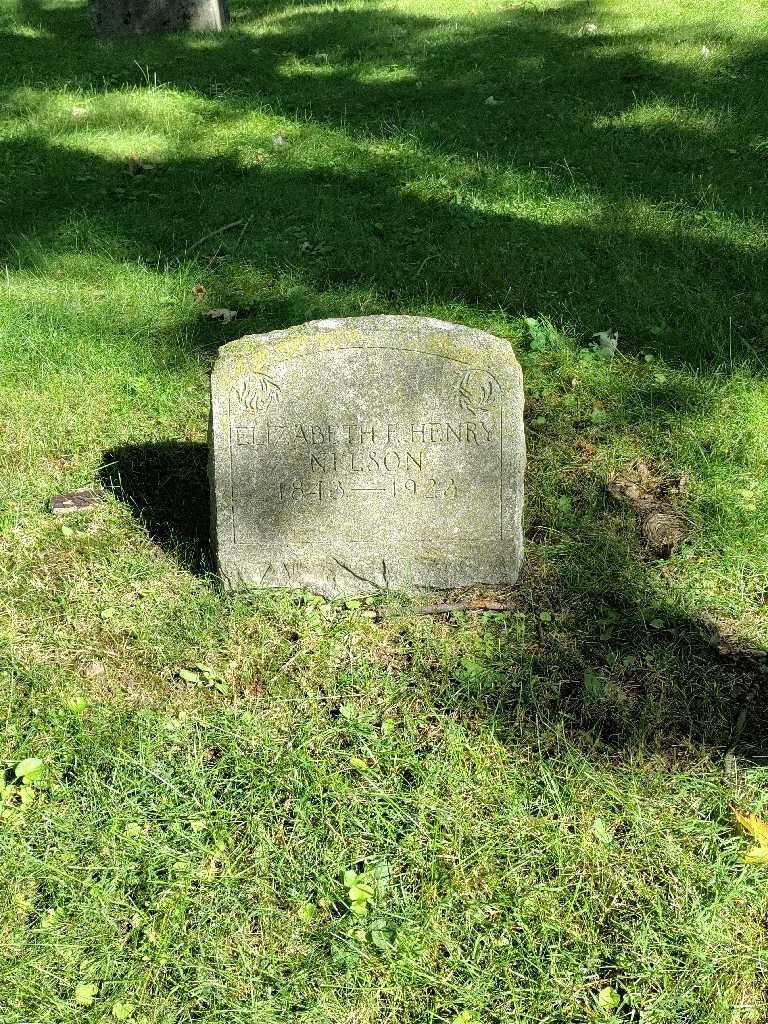 Elizabeth F Henry Nelson's grave. Photo 2