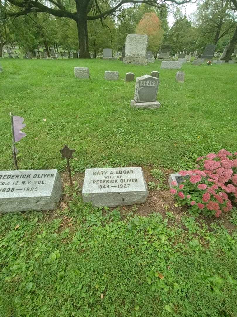 Mary A. Edgar Oliver's grave. Photo 1