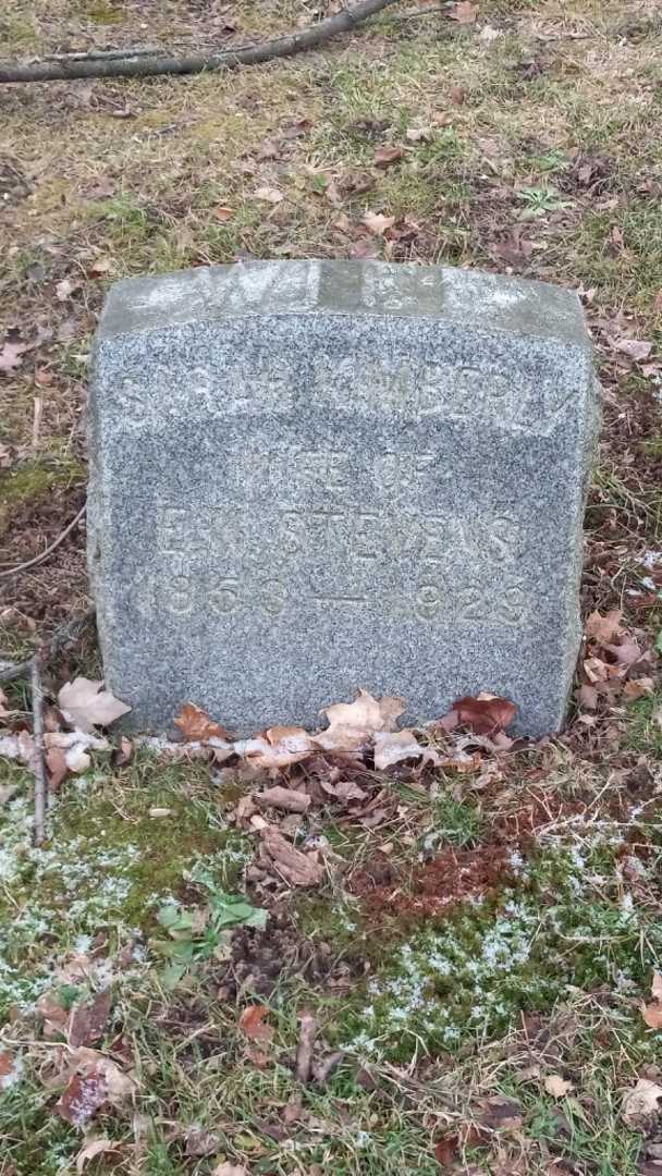 Sarah J. Stevens Kimberly's grave. Photo 4