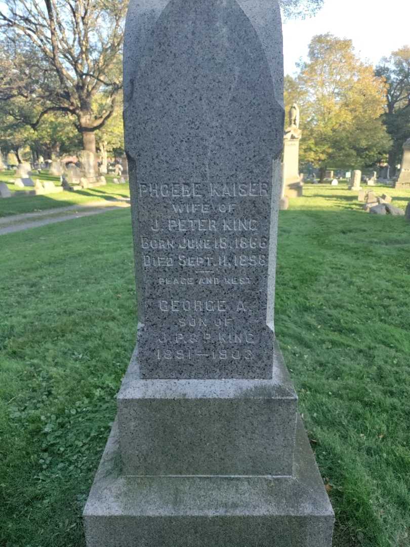 Phoebe Kaiser King's grave. Photo 2