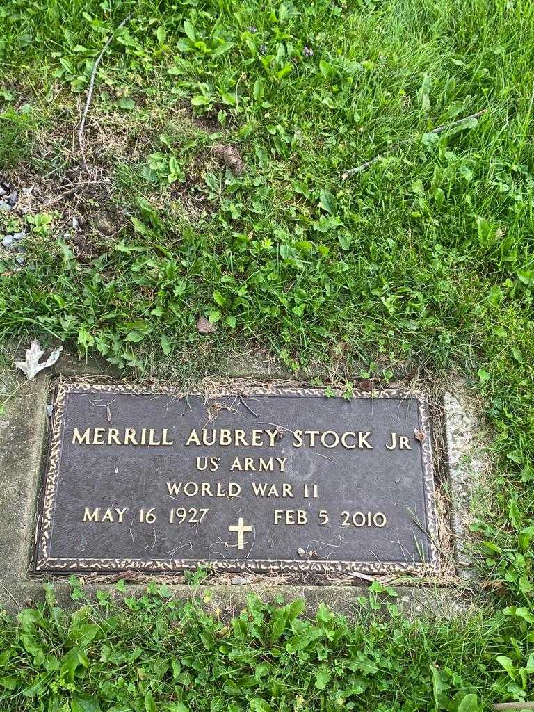 Merrill Aubrey Stock Junior's grave. Photo 3