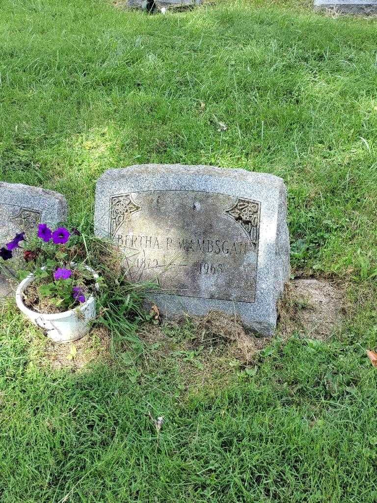 Bertha R. Wambsgan's grave. Photo 2